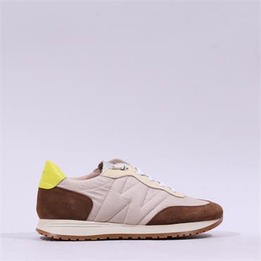 Wonders Towanda Nylon Bungee Trainer - Beige Combi